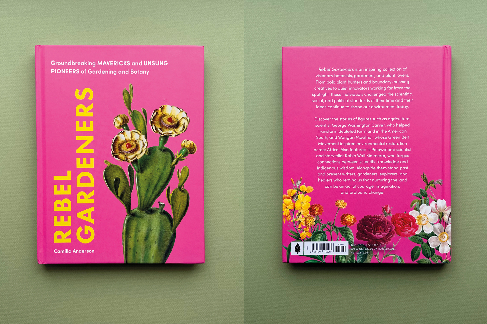Jacket design for the hardback book Rebel Gardeners - publishing design - book design - book cover design