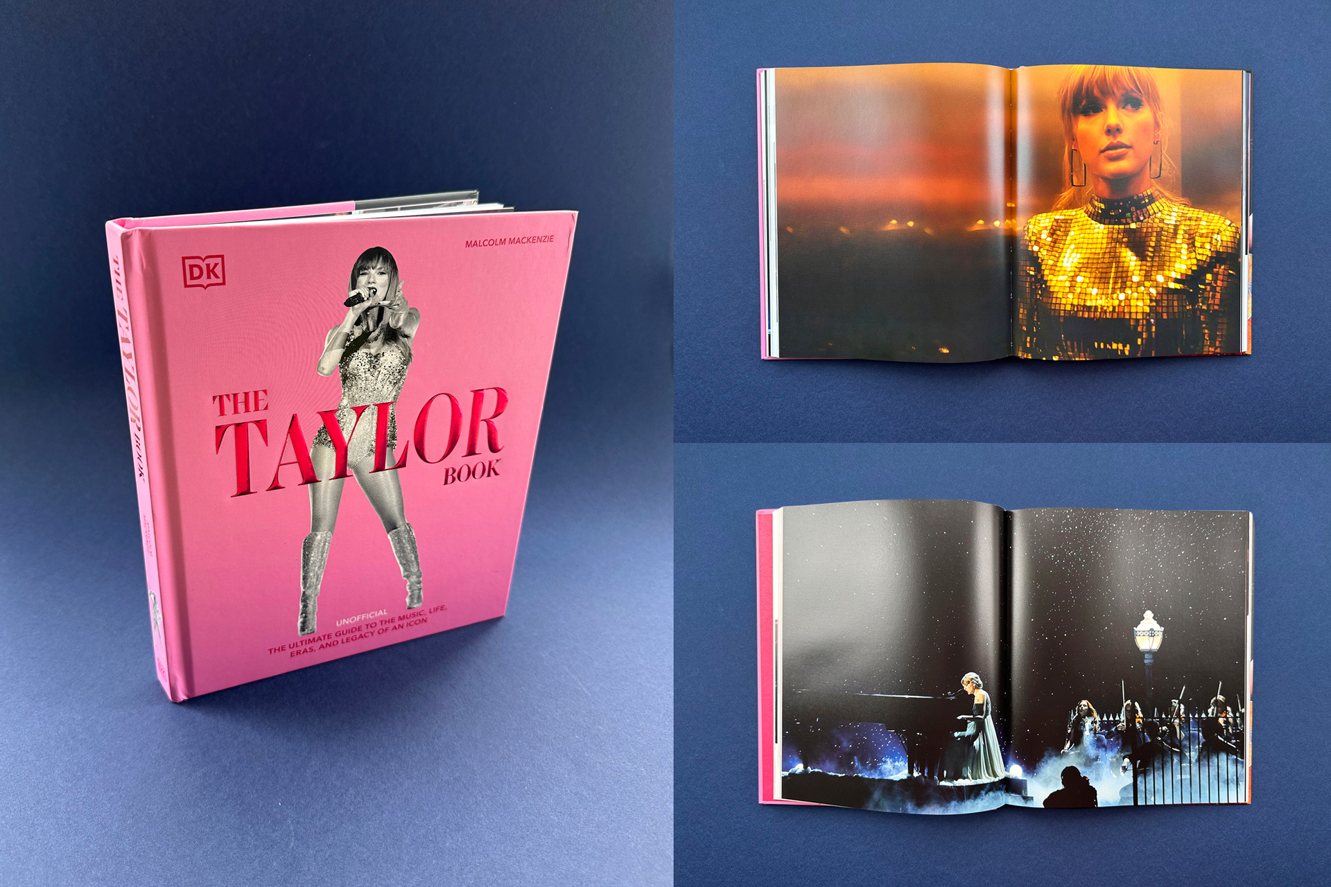 Coffee table book design for The Taylor Book by Malcolm Mackenzie, spread design, jacket design, picture research